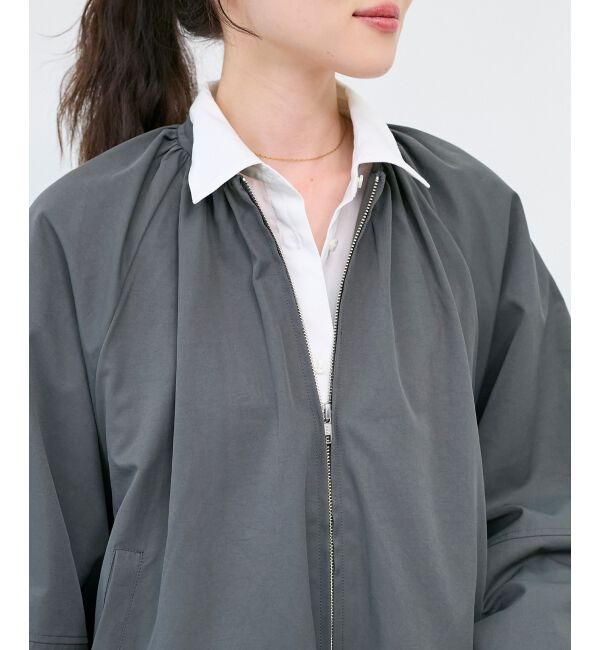  「《WEB限定アイテム》バルーンデザインノーカラーブルゾン」|ブルゾン・スタジャン|