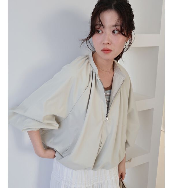  「《WEB限定アイテム》バルーンデザインノーカラーブルゾン」|ブルゾン・スタジャン|