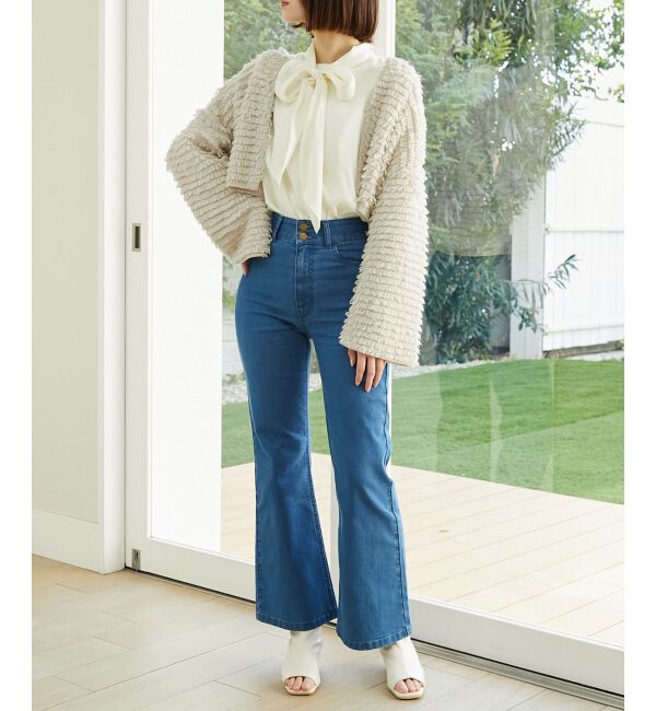 MAJESTICLEGON「ミニループショートカーデ」|カーディガン|