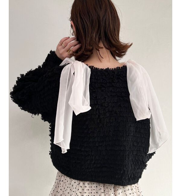 MAJESTICLEGON「ミニループショートカーデ」|カーディガン|