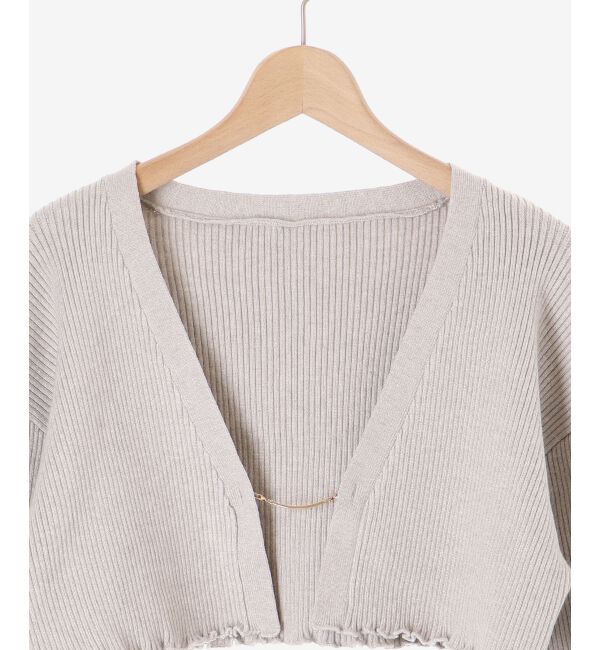 MAJESTICLEGON「プレートカーデsetニットワンピ」|ワンピース|