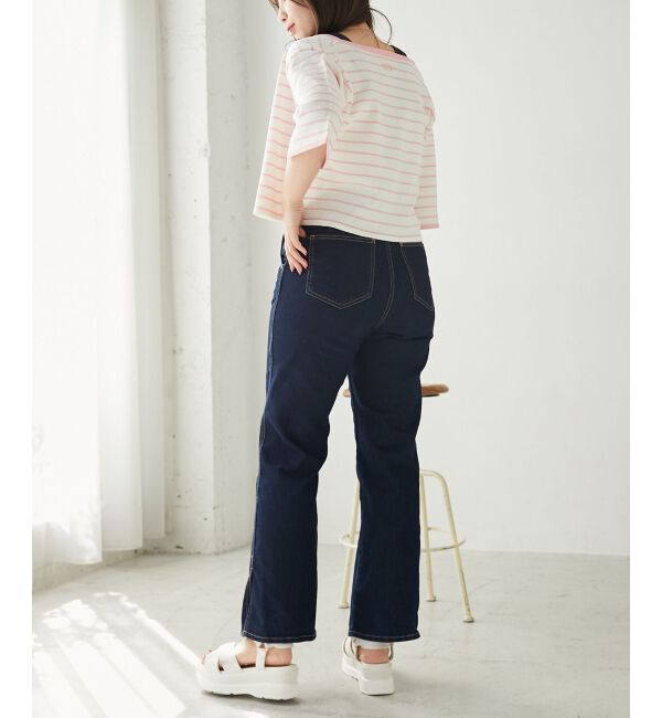 MAJESTICLEGON「クロップドボーダーカーディガン」|カーディガン|