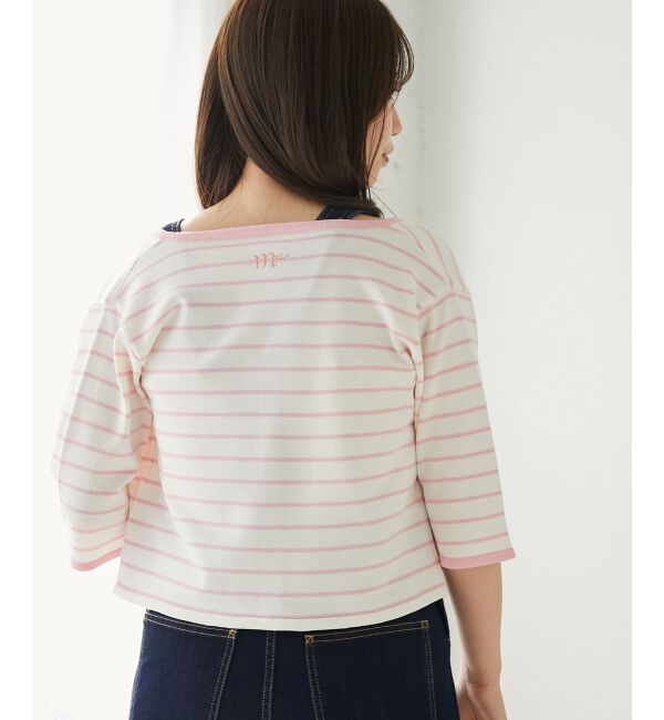 MAJESTICLEGON「クロップドボーダーカーディガン」|カーディガン|