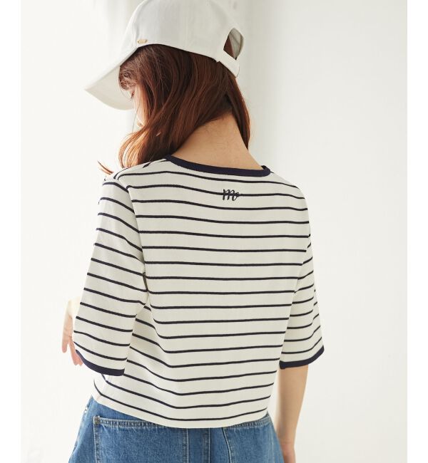 MAJESTICLEGON「クロップドボーダーカーディガン」|カーディガン|