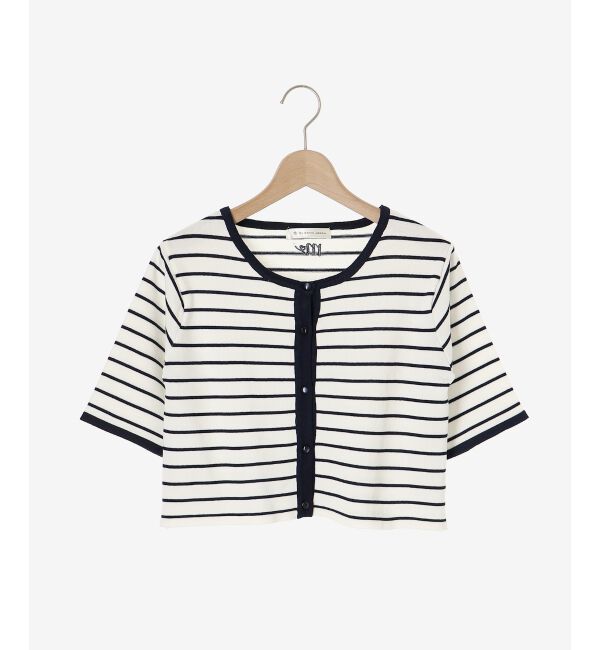 MAJESTICLEGON「クロップドボーダーカーディガン」|カーディガン|