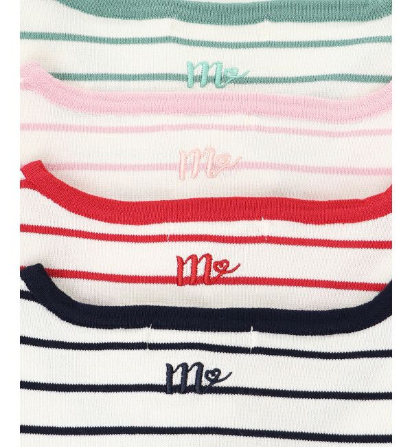 MAJESTICLEGON「クロップドボーダーカーディガン」|カーディガン|