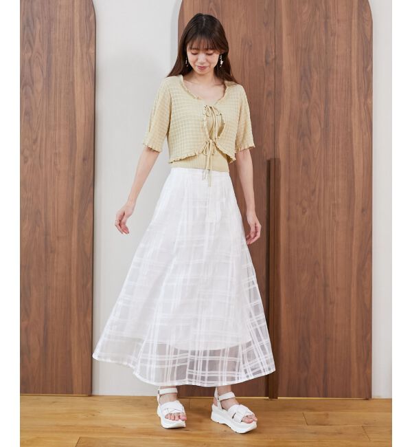 MAJESTICLEGON「キャミセットプチフリルカーディガン」|カーディガン|