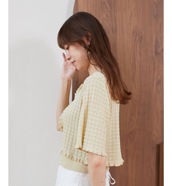 MAJESTICLEGON「キャミセットプチフリルカーディガン」|カーディガン|