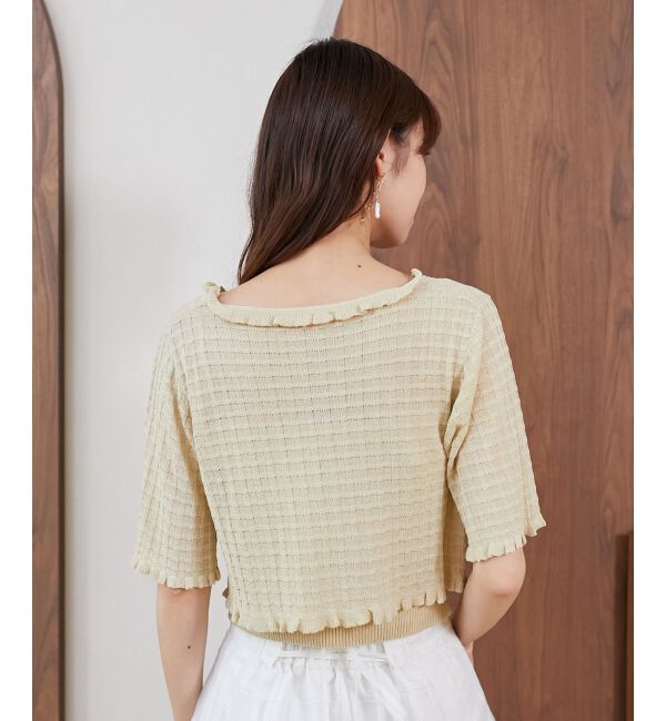 MAJESTICLEGON「キャミセットプチフリルカーディガン」|カーディガン|