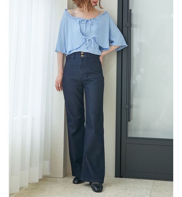 MAJESTICLEGON「キャミセットプチフリルカーディガン」|カーディガン|