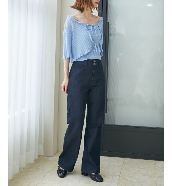 MAJESTICLEGON「キャミセットプチフリルカーディガン」|カーディガン|