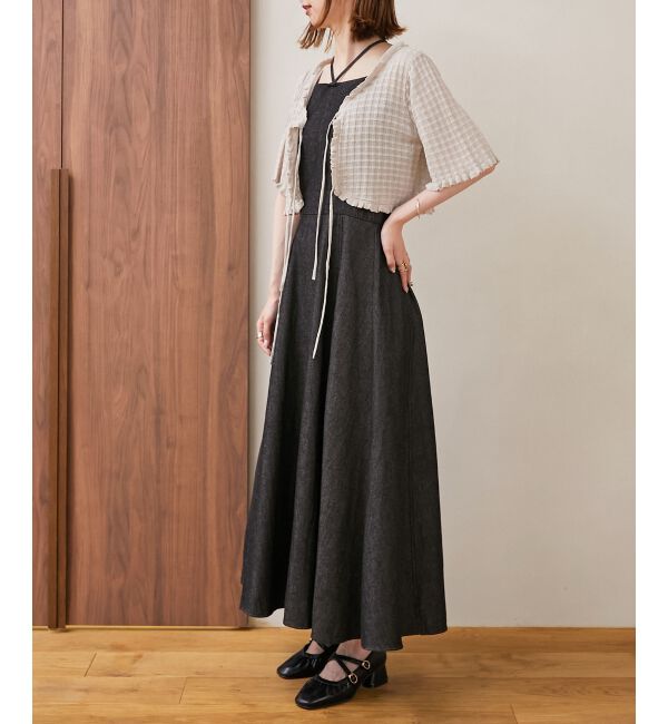 MAJESTICLEGON「キャミセットプチフリルカーディガン」|カーディガン|