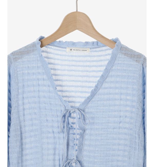 MAJESTICLEGON「キャミセットプチフリルカーディガン」|カーディガン|