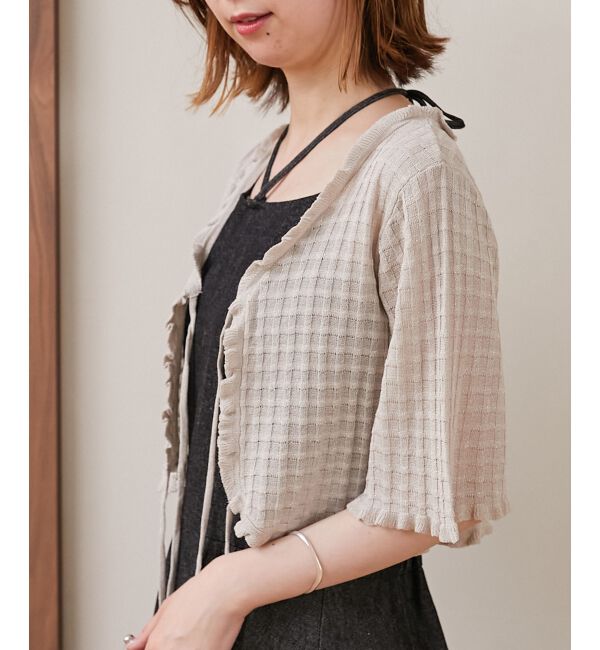 MAJESTICLEGON「キャミセットプチフリルカーディガン」|カーディガン|