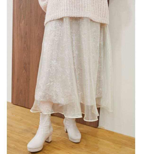 MAJESTICLEGON「シャイニーレイヤードスカート」|スカート|