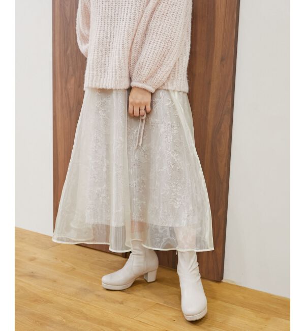 MAJESTICLEGON「シャイニーレイヤードスカート」|スカート|