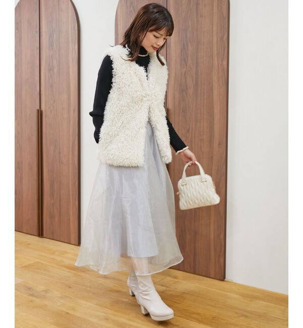 MAJESTICLEGON「シャイニーレイヤードスカート」|スカート|