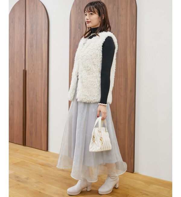 MAJESTICLEGON「シャイニーレイヤードスカート」|スカート|