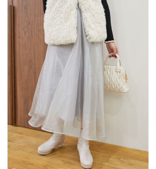 MAJESTICLEGON「シャイニーレイヤードスカート」|スカート|