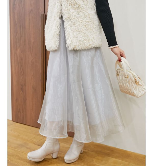 MAJESTICLEGON「シャイニーレイヤードスカート」|スカート|
