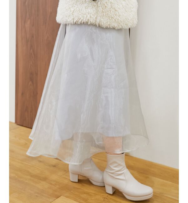MAJESTICLEGON「シャイニーレイヤードスカート」|スカート|