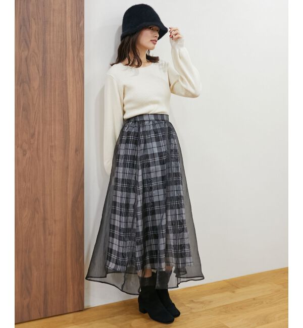 MAJESTICLEGON「シャイニーレイヤードスカート」|スカート|