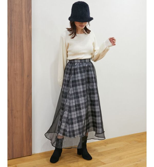 MAJESTICLEGON「シャイニーレイヤードスカート」|スカート|