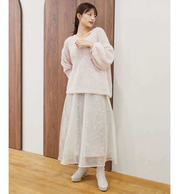 MAJESTICLEGON「シャイニーレイヤードスカート」|スカート|