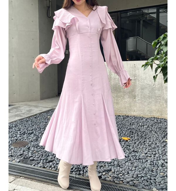 MAJESTICLEGON「スタイルアップフリルワンピース」|ワンピース|