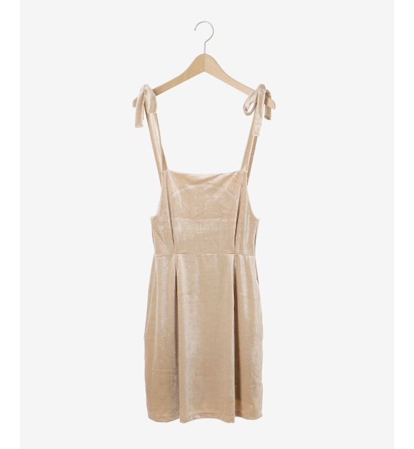 MAJESTICLEGON「キラキラドットベロアワンピース」|ワンピース|