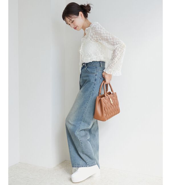 MAJESTICLEGON「レースカーデ&times;リボンインナーセット」|カーディガン|