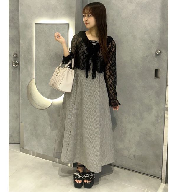  「◎フリルカラーリボンカーディガン」|カーディガン|