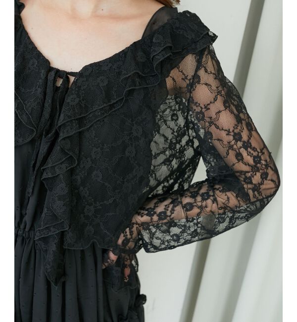  「◎フリルカラーリボンカーディガン」|カーディガン|