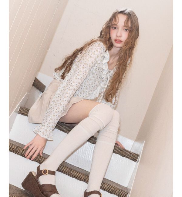  「◎フリルカラーリボンカーディガン」|カーディガン|