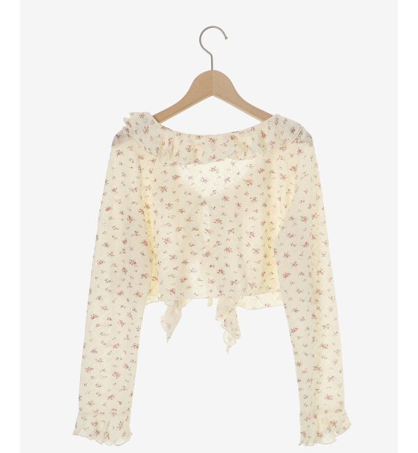  「◎フリルカラーリボンカーディガン」|カーディガン|