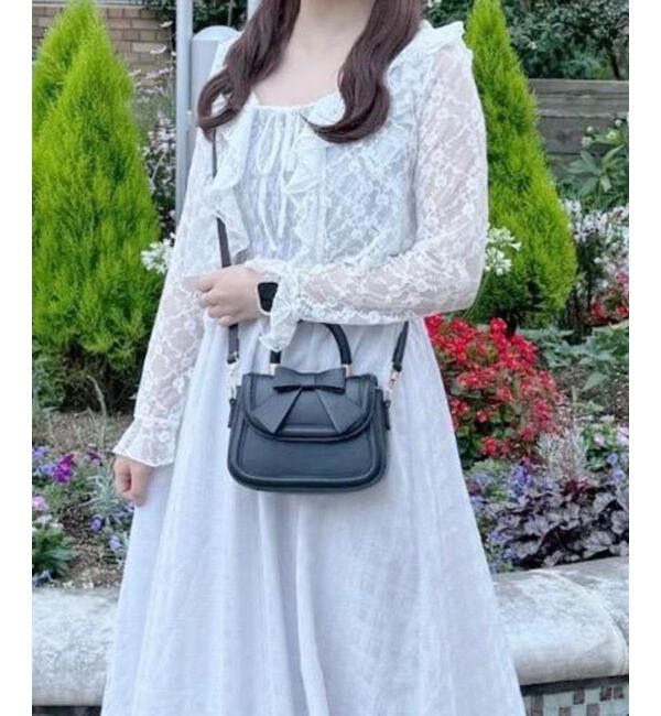  「◎フリルカラーリボンカーディガン」|カーディガン|