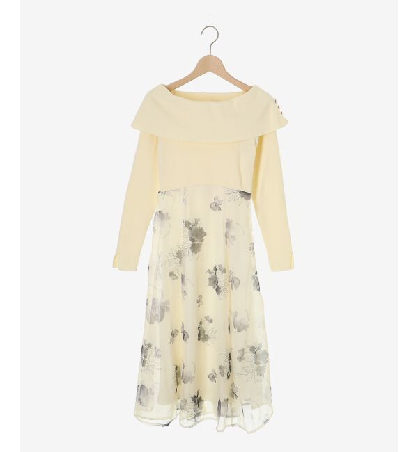 MAJESTICLEGON「フラワーオフショルドッキングワンピ」|ワンピース|