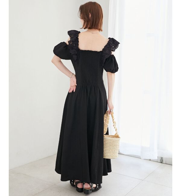  「肩レースフリルワンピース」|ワンピース|