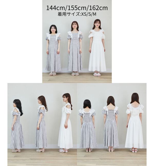  「肩レースフリルワンピース」|ワンピース|