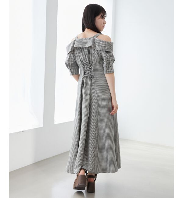  「オフショルシャツワンピース」|ワンピース|