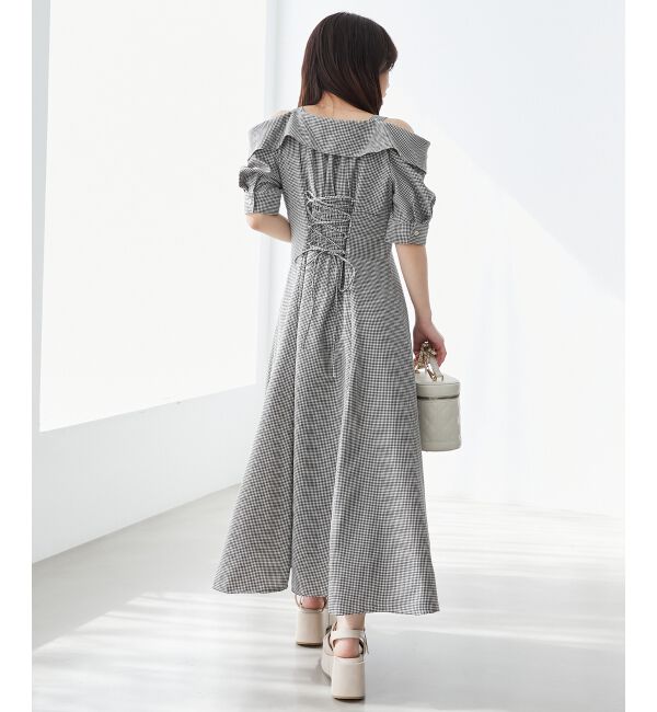  「オフショルシャツワンピース」|ワンピース|