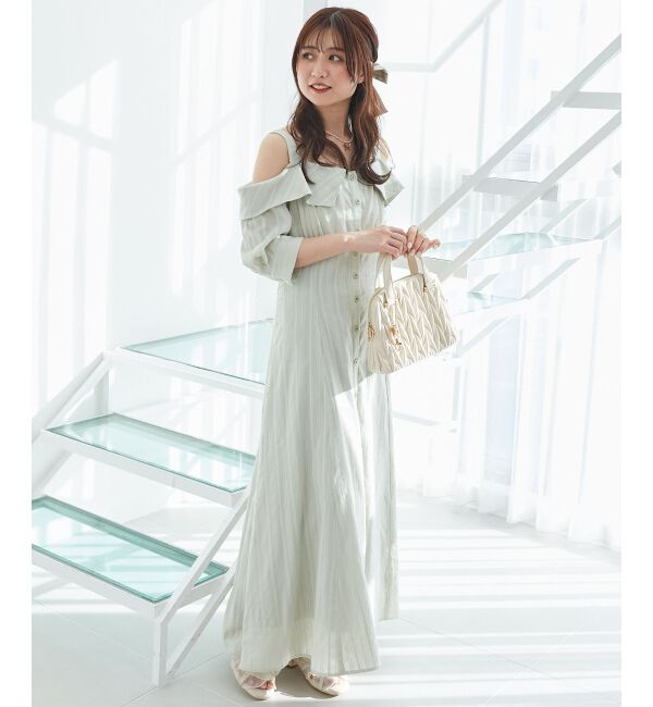  「オフショルシャツワンピース」|ワンピース|