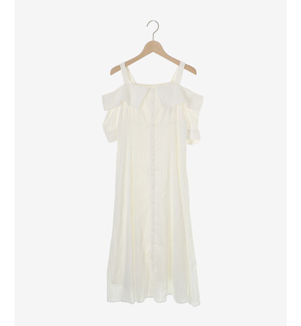  「オフショルシャツワンピース」|ワンピース|