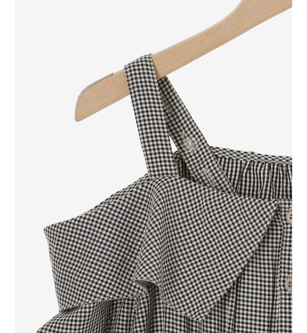  「オフショルシャツワンピース」|ワンピース|