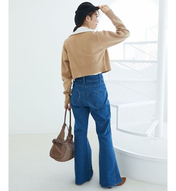  「取り外し襟付きニットカーデ」|カーディガン|