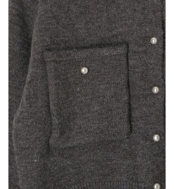  「取り外し襟付きニットカーデ」|カーディガン|