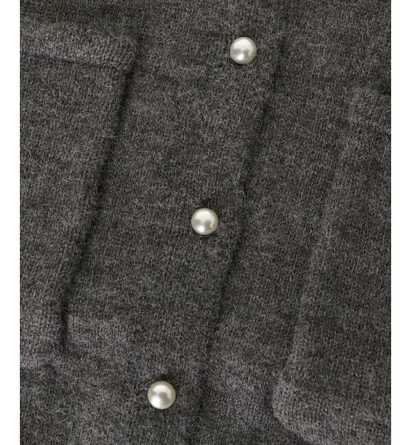  「取り外し襟付きニットカーデ」|カーディガン|