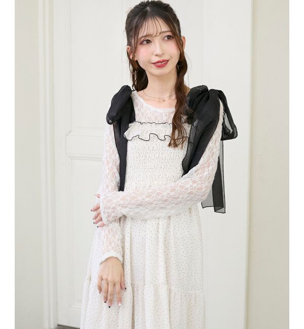  「2wayショルダーリボンキャミワンピ」|ワンピース|