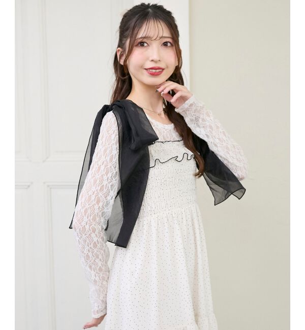  「2wayショルダーリボンキャミワンピ」|ワンピース|