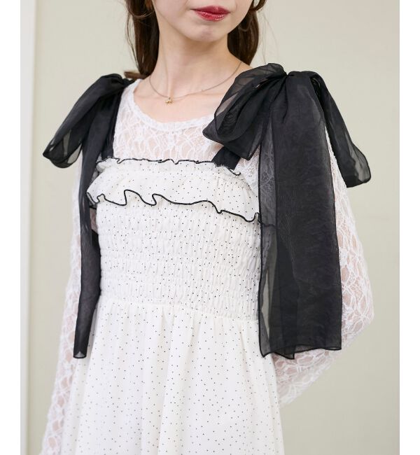  「2wayショルダーリボンキャミワンピ」|ワンピース|